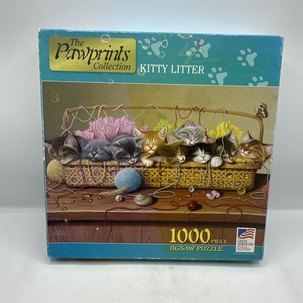 Great American Puzzle Factory KITTY LITTER 1000 pc Puzzle, 8660, 2004, Used 2004